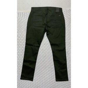 Scott James‎ Jeans Men 38x32 Olive Green Denim Straight Slim Fit Waistband